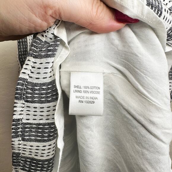 NWT House of Harlow x Revolve Amina White Black Embroidered Stripe Mini Dress Sm - Picture 8 of 13